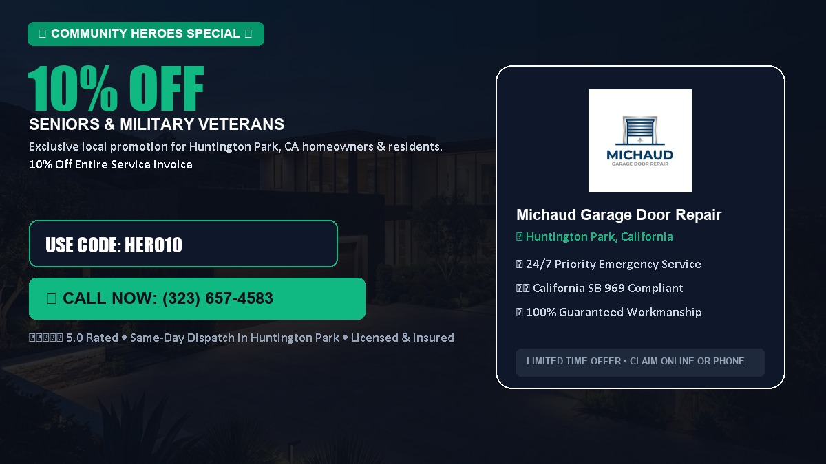 10% OFF Senior Citizens (65+) & Military / Veteran Community Discount in Huntington Park, CA