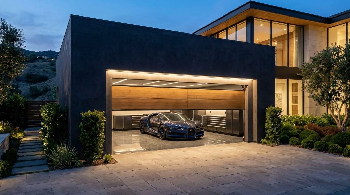 Michaud Garage Door Repair Garage Door Gliding Open Revealing Warm Illuminated Interior